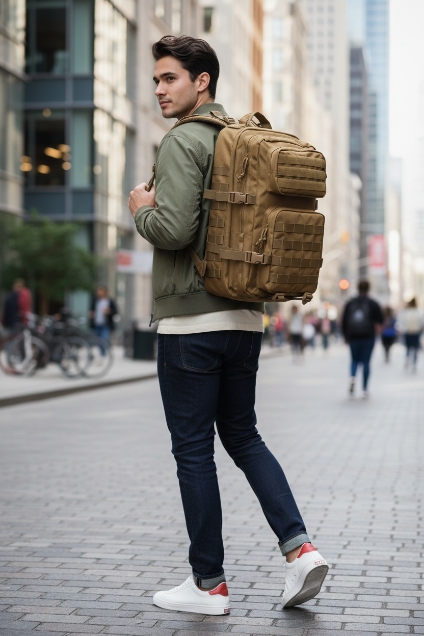 Lifestyle casual - Mochila Marrón GENGAUCHO 45L - chico urbano